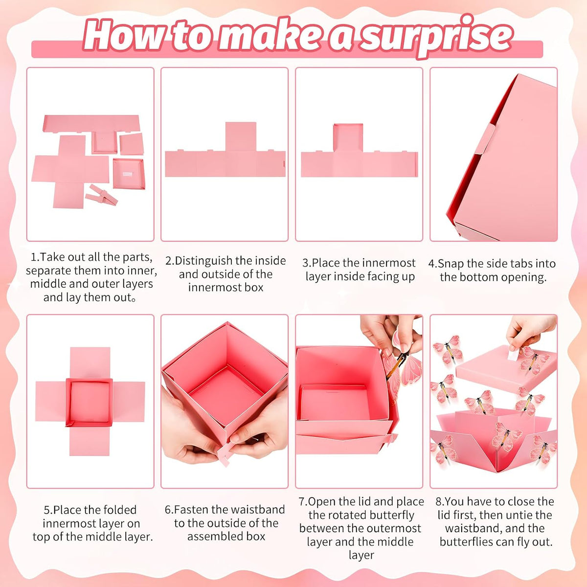 Butterfly Explosion Gift Box, Flying Butterfly Surprise Box