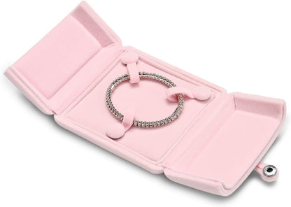 Pink Velvet Bangle Gift Box Bracelet Storage Case Jewelry Gift Boxes