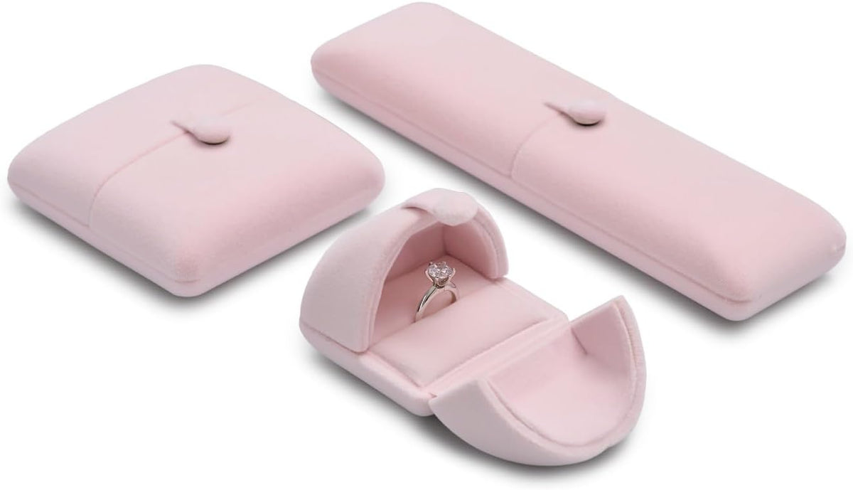 Pink Velvet Bangle Gift Box Bracelet Storage Case Jewelry Gift Boxes