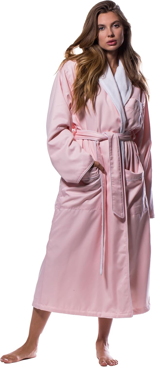 Robes for Women - Luxury Plush Lined Bathrobe, 100% Polyester Microterry & Microfiber, Cozy & Elegant Womens Robe