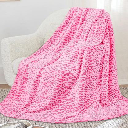 Pink Throw Blanket for Girls, Warm Soft Fuzzy Cute Small Fleece Toddler Throw Blanket for Lap Nap Daycare, Pink Gifts for Girls Women, Home Room Decor, 40x50 Inches