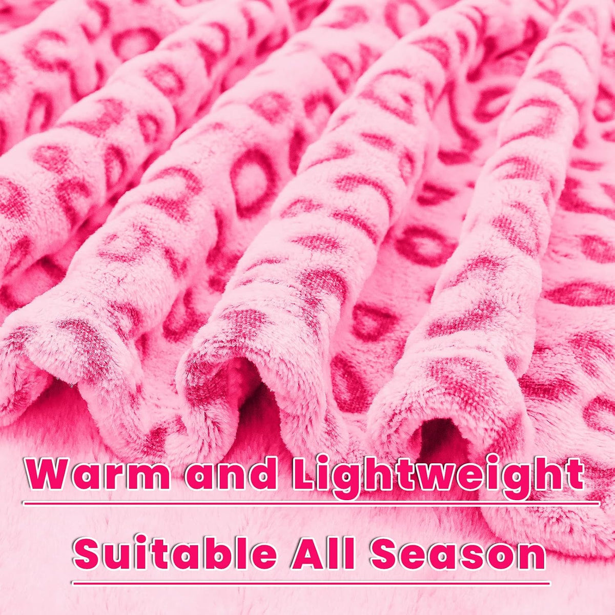 Pink Throw Blanket for Girls, Warm Soft Fuzzy Cute Small Fleece Toddler Throw Blanket for Lap Nap Daycare, Pink Gifts for Girls Women, Home Room Decor, 40x50 Inches