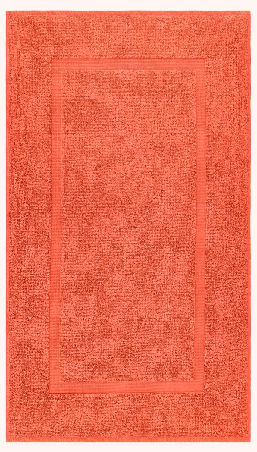 100% Cotton Bath Mats for Bathroom Floor Set of 2 Pack, 20x34 Soft Absorbent Washable Quick Dry Tub Bathmat, Coral