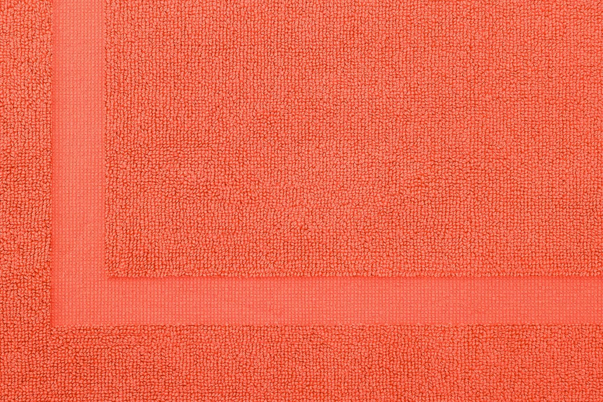 100% Cotton Bath Mats for Bathroom Floor Set of 2 Pack, 20x34 Soft Absorbent Washable Quick Dry Tub Bathmat, Coral