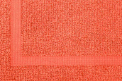 100% Cotton Bath Mats for Bathroom Floor Set of 2 Pack, 20x34 Soft Absorbent Washable Quick Dry Tub Bathmat, Coral