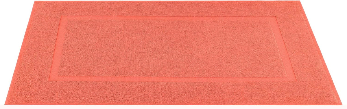 100% Cotton Bath Mats for Bathroom Floor Set of 2 Pack, 20x34 Soft Absorbent Washable Quick Dry Tub Bathmat, Coral