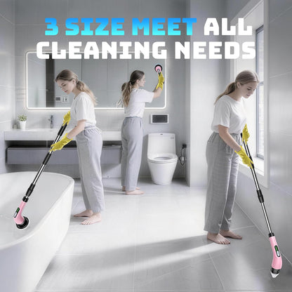 Rechargeable Cordless Rotating Cleaning Brush, Handheld Electric Household Scrub Brush for Bathroom, Shower, Bathtub, Tile and Multiple Home Surfaces
