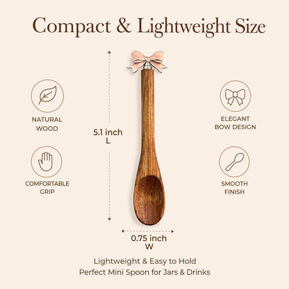 Wooden Stir Spoon for Honey Coffee Stirring Tea Yogurt Jars Small Spoon