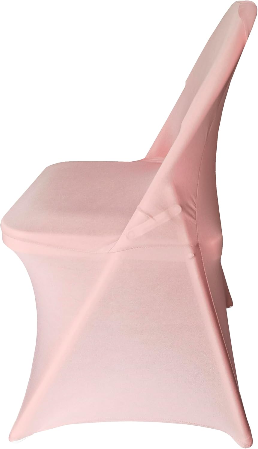 2 Packs Folding Chair Covers Cover for Dining Wedding Party (2, Dusty Pink)