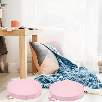 2 Pcs 14 Inch Floor Cushions with Handle Back to School, Pink