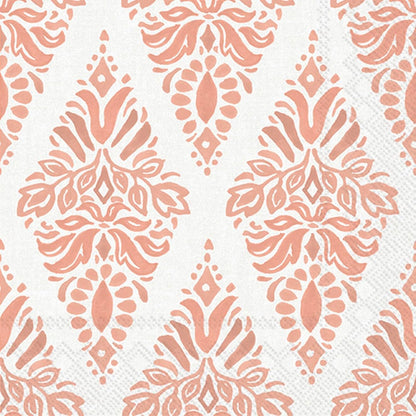 IHR Ideal Home Range Cocktail Napkins Disposable 3-Ply Paper Party Napkin Pack, 5" x 5", Soft Petals (Peach), 20-Count