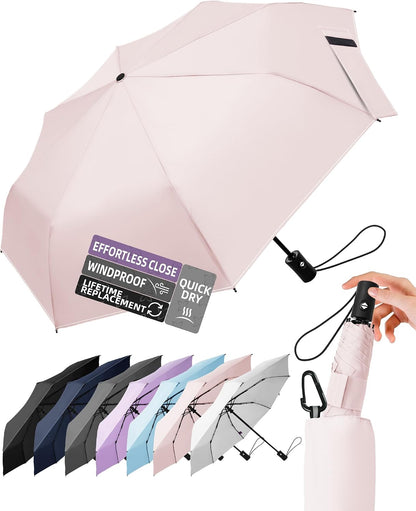 Travel Windproof Umbrella for rain Compact Small Travel size QuickDry