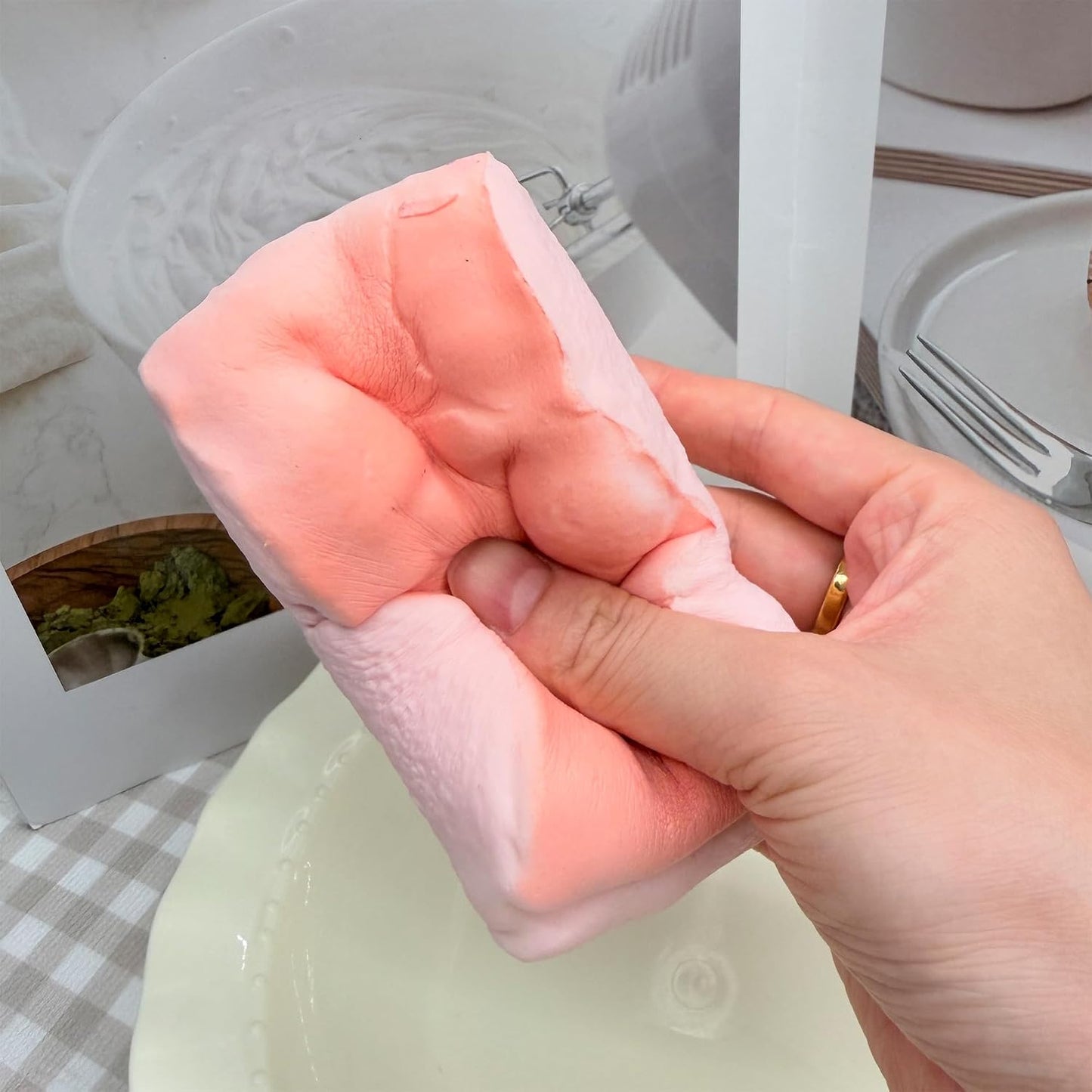 Bread Squeeze Squishy Toy，Slow Rising Squishy， Dumpling Stress Ball