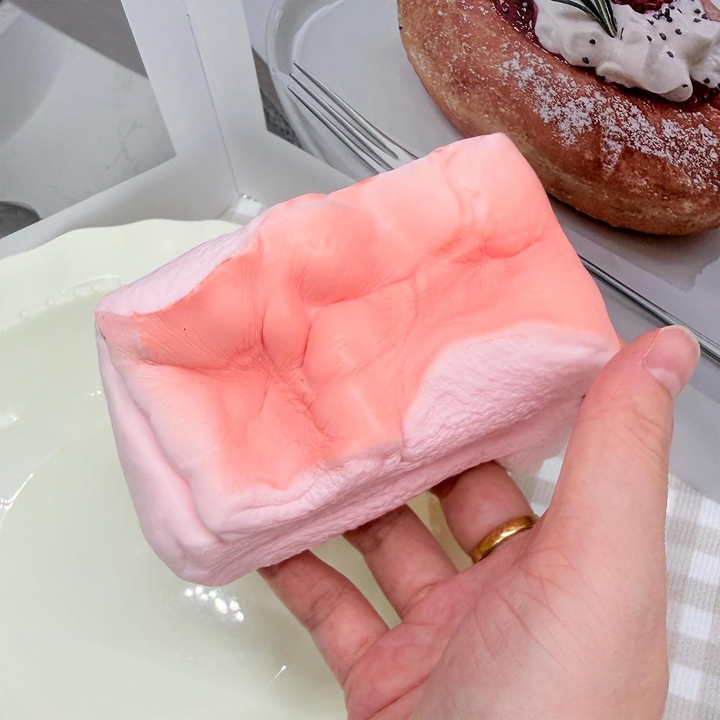 Bread Squeeze Squishy Toy，Slow Rising Squishy， Dumpling Stress Ball