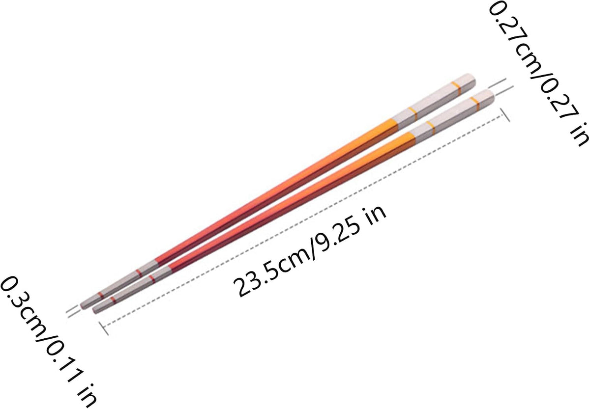 Reusable Stainless Steel Chopsticks,Dishwasher Safe , Easy to Use(2 PCS,Rose gold)