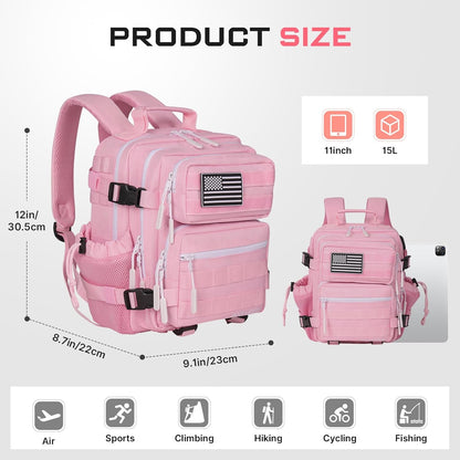 15L Mini Tactical Backpack for Men & Women Molle Daily