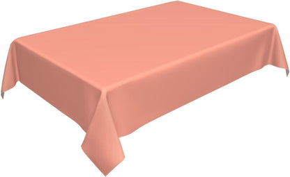 Modern Colors Soft Peach Rectangle Table Cloth Soft Washable Oblong Tablecloth Covers for Kitchen & Table Linens 54" x 72"