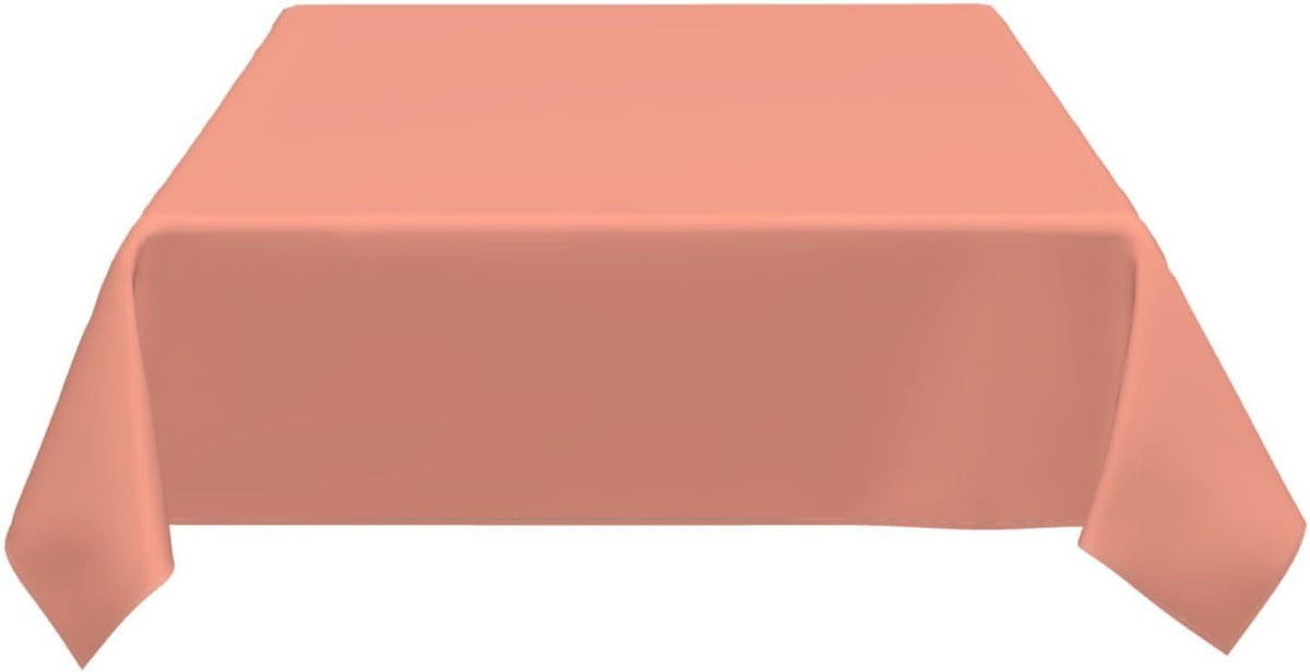 Modern Colors Soft Peach Rectangle Table Cloth Soft Washable Oblong Tablecloth Covers for Kitchen & Table Linens 54" x 72"