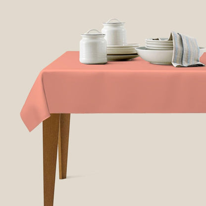 Modern Colors Soft Peach Rectangle Table Cloth Soft Washable Oblong Tablecloth Covers for Kitchen & Table Linens 54" x 72"