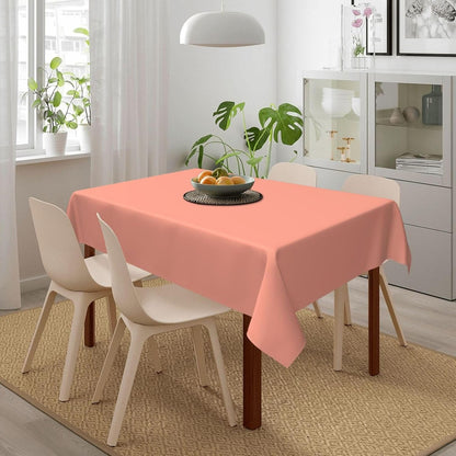Modern Colors Soft Peach Rectangle Table Cloth Soft Washable Oblong Tablecloth Covers for Kitchen & Table Linens 54" x 72"