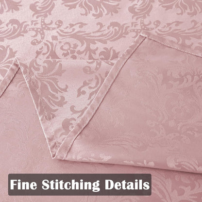 Pink Jacquard Damask Rectangular Tablecloth 60 x 84 Inch
