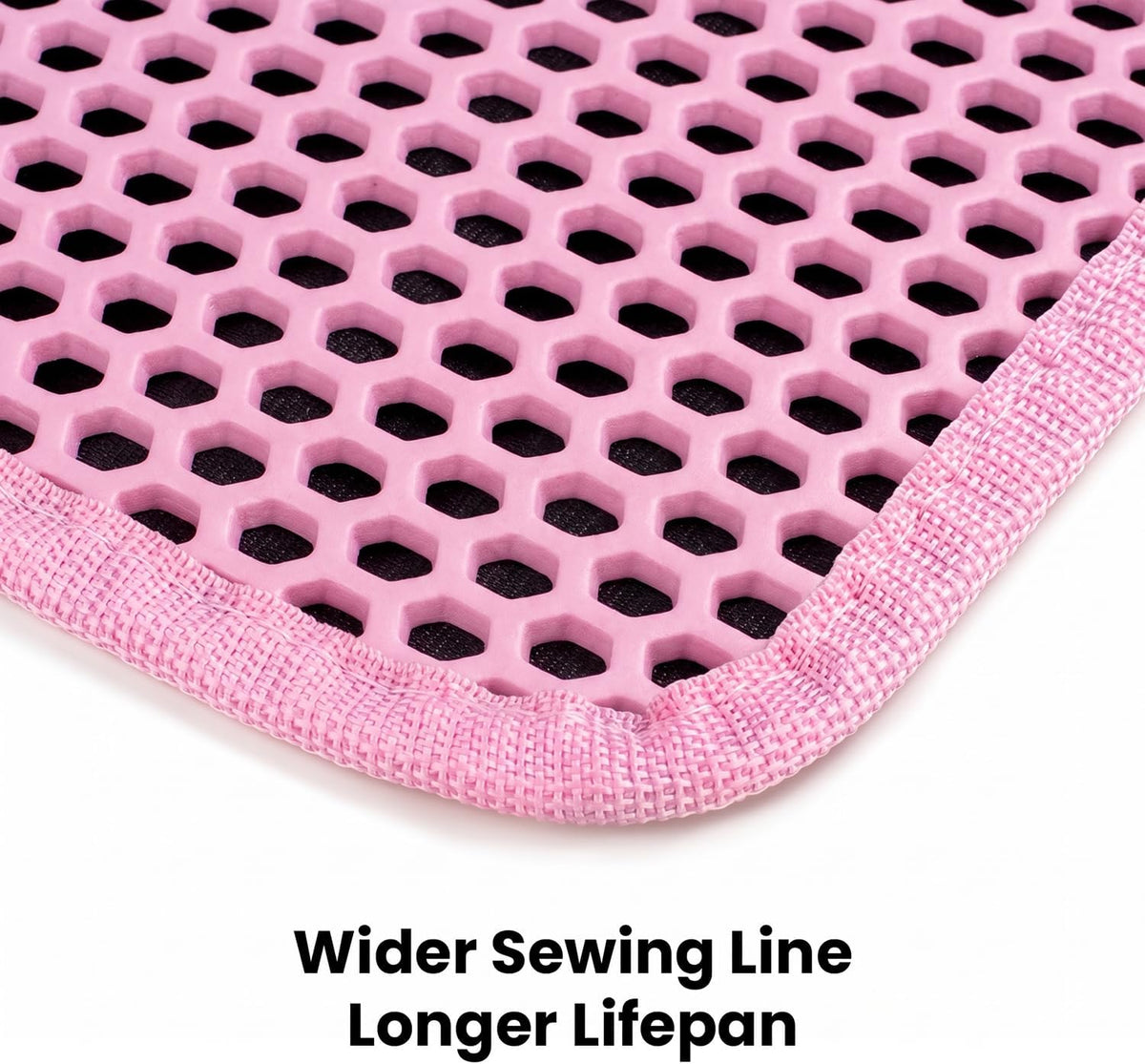 Cat Litter Mat New Size 23.6"x14.6" for Small Spaces, Upgrade Super Waterproof Back Layer Litter Box Mat, Non Slip, Durable, Soft on Paws Kitty Trapping Matt, Pink