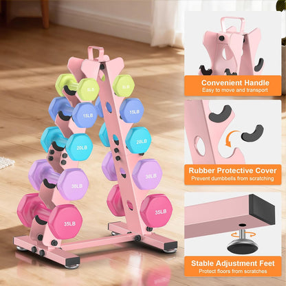 6-Tier|5-Tier|4-Tier|2-Tier Dumbbell Rack Stand Only for Home Gym
