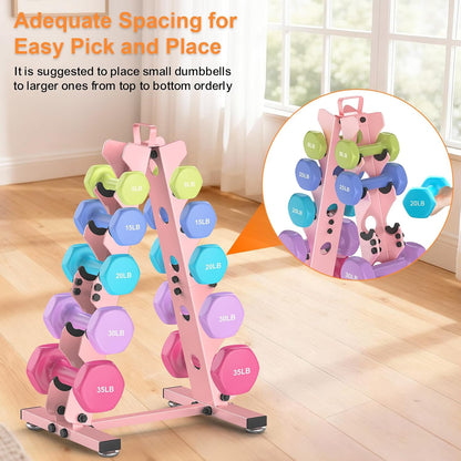 6-Tier|5-Tier|4-Tier|2-Tier Dumbbell Rack Stand Only for Home Gym