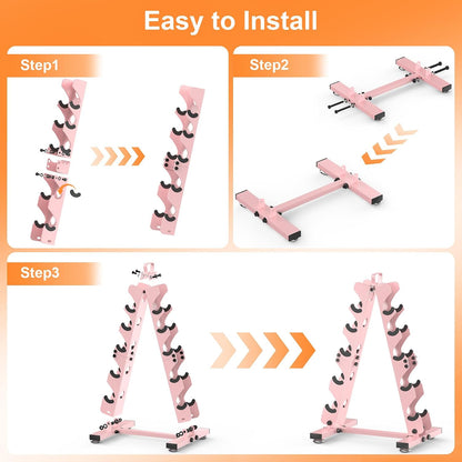 6-Tier|5-Tier|4-Tier|2-Tier Dumbbell Rack Stand Only for Home Gym
