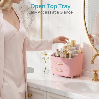 3-Tier Skincare Makeup Organizer, Pink