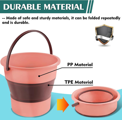 Collapsible Bucket 4.5 Gallon/17L Large Capacity Foldable Cleaning Buckets