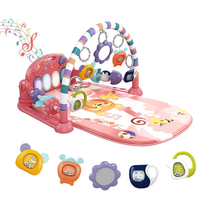 Pink Tiger Theme Baby Play Mat Gym with Kick & Play Piano