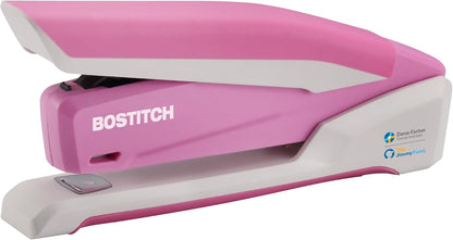 Bostitch Office Executive 3 in 1 Stapler, One Finger, 20 Sheet, Pink