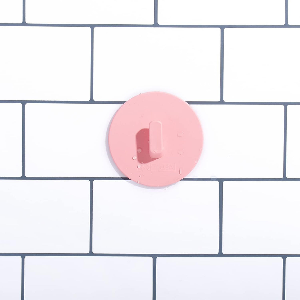 Bathroom Hook - for Hanging Shower or Bathroom Tools Like Loofahs and Scrubbers. Shower Hook for Loofah, Wash Cloths, and All Bath Tools. Easy to Remove (Pink)