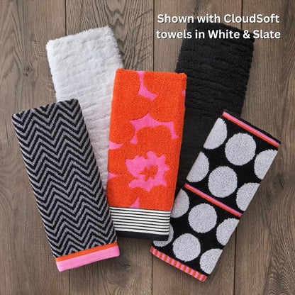 SKL Home Floral Grande Hand Towel Set-2pc, Premium 100% Cotton, Pink
