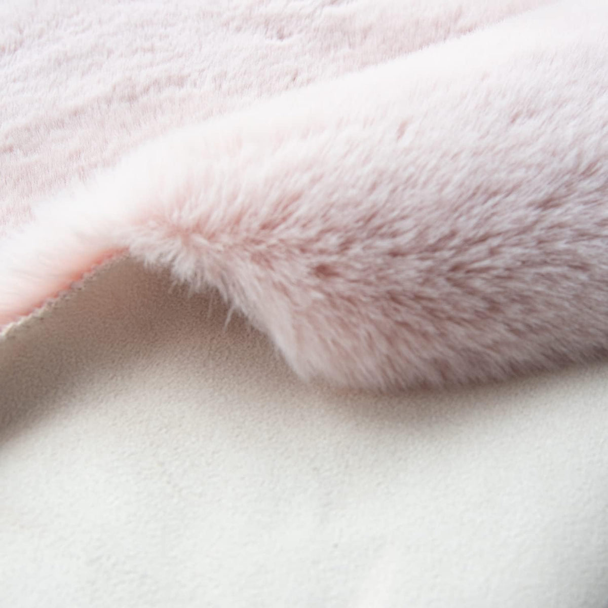 Pink Washable Fluffy Rugs for Bedroom Small Circle Faux Rabbit Shag Fur Area Rugs for Living Room Nursery Round Rug 3ft Rug