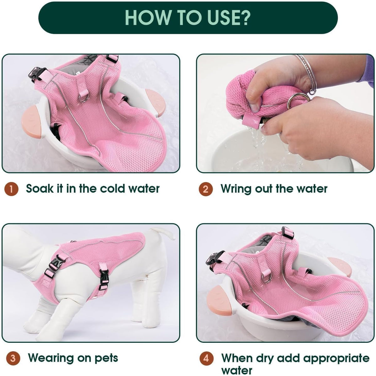 Dog Cooling Vest, Puppy Cooling Coat with UV Protection