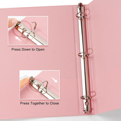 Sturdy Standard 1 Inch 3 Ring Binder with Clear View Cover