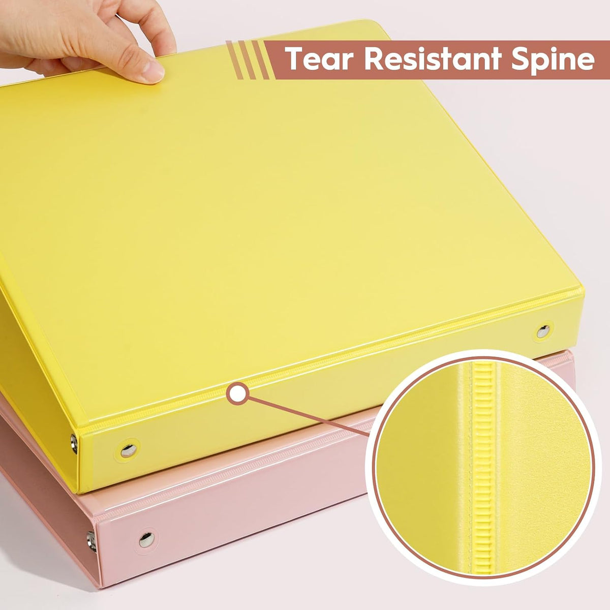Sturdy Standard 1 Inch 3 Ring Binder with Clear View Cover