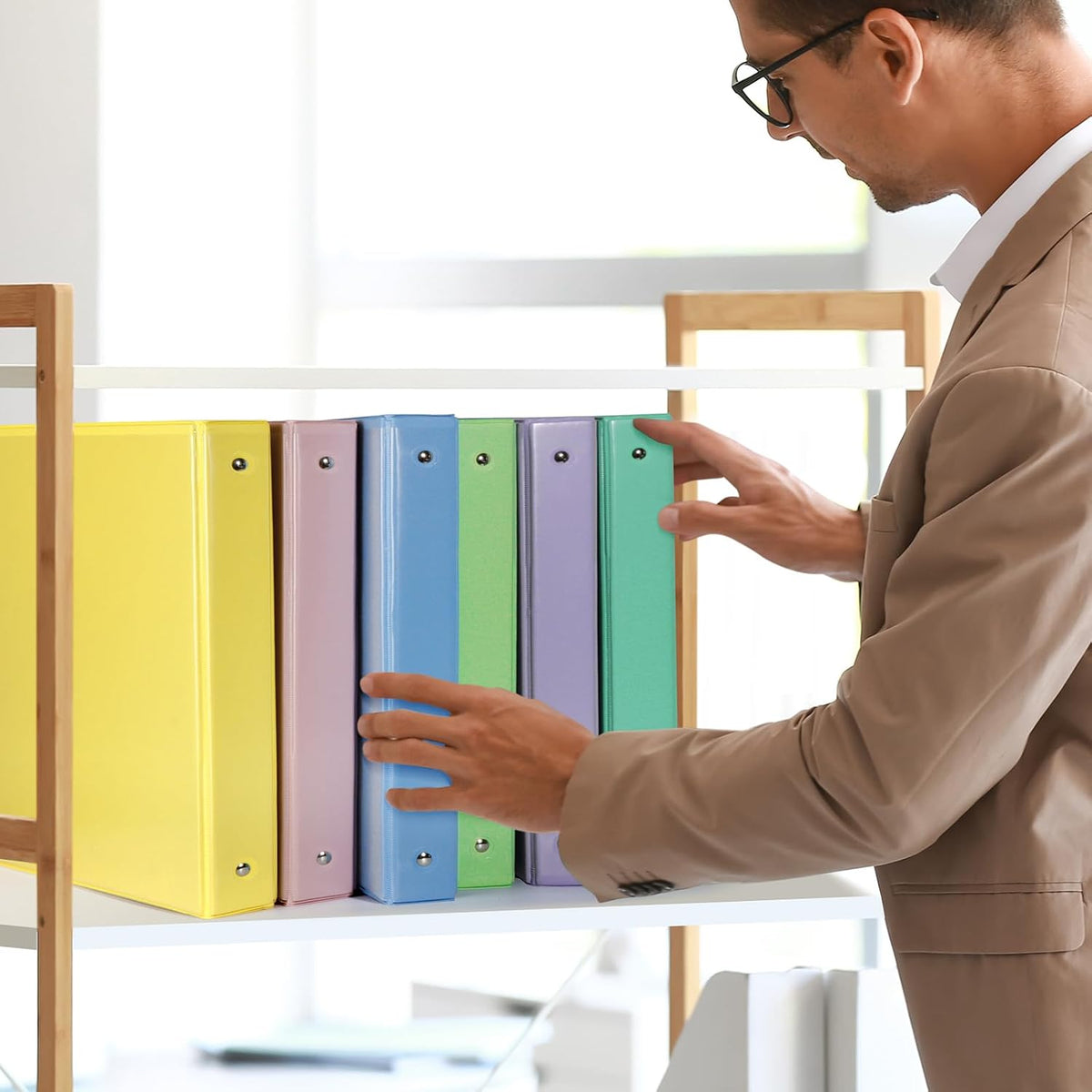 Sturdy Standard 1 Inch 3 Ring Binder with Clear View Cover