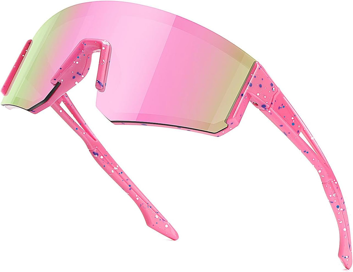 Youth Baseball Sunglasses for Boys Girls Age 6-12 Softball Cycling Sports Sunglasses for Kids Lightweight Frame