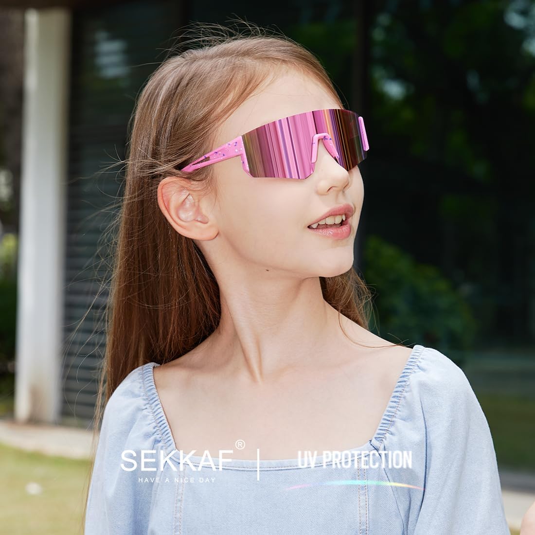 Youth Baseball Sunglasses for Boys Girls Age 6-12 Softball Cycling Sports Sunglasses for Kids Lightweight Frame