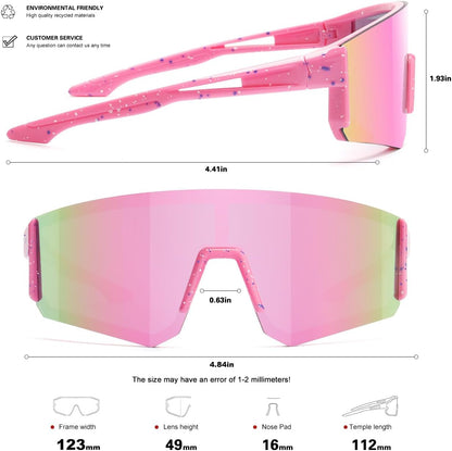 Youth Baseball Sunglasses for Boys Girls Age 6-12 Softball Cycling Sports Sunglasses for Kids Lightweight Frame