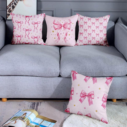 Throw Pillow Covers, Girly Coquette, Set of 4, 18"x18"