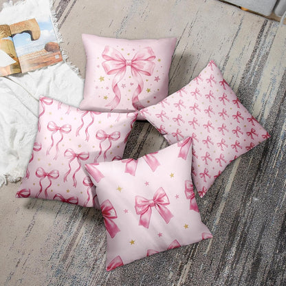 Throw Pillow Covers, Girly Coquette, Set of 4, 18"x18"