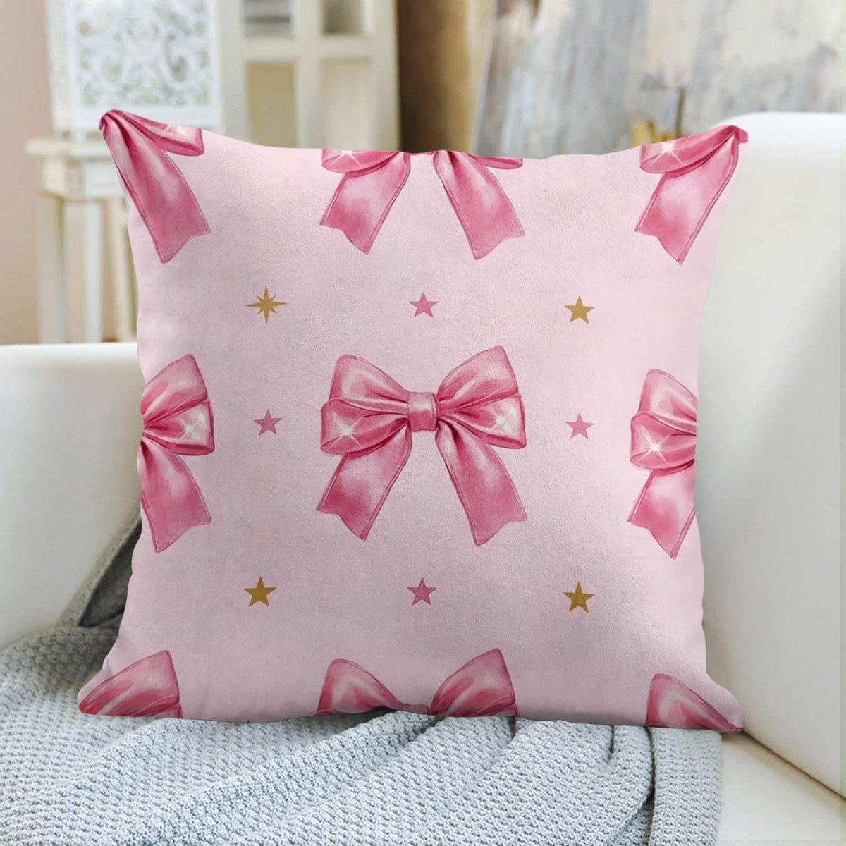 Throw Pillow Covers, Girly Coquette, Set of 4, 18"x18"
