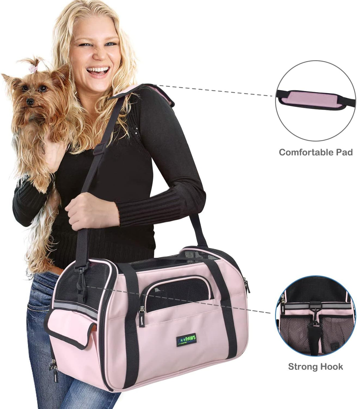 Soft-Sided Airline-Approved Dog & Cat Carrier Travel Bag
