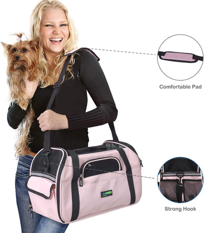 Soft-Sided Airline-Approved Dog & Cat Carrier Travel Bag