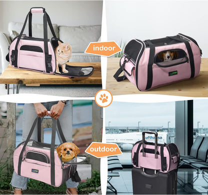 Soft-Sided Airline-Approved Dog & Cat Carrier Travel Bag