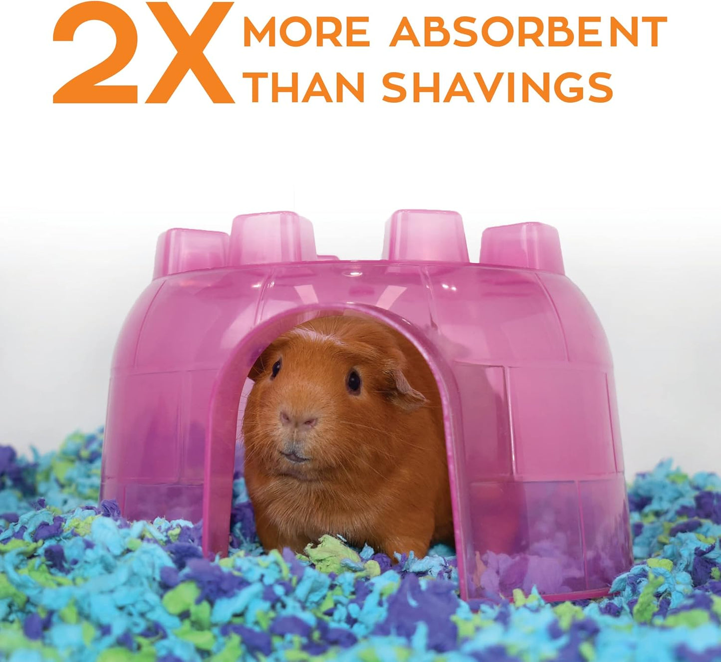 Carefresh 99% Dust-Free Sea Glass Natural Paper Small Pet Bedding, with Superior 10 Day Odor Control & Absorption, for Guinea Pigs, Hamsters, Rabbits, & Rats, 50 L